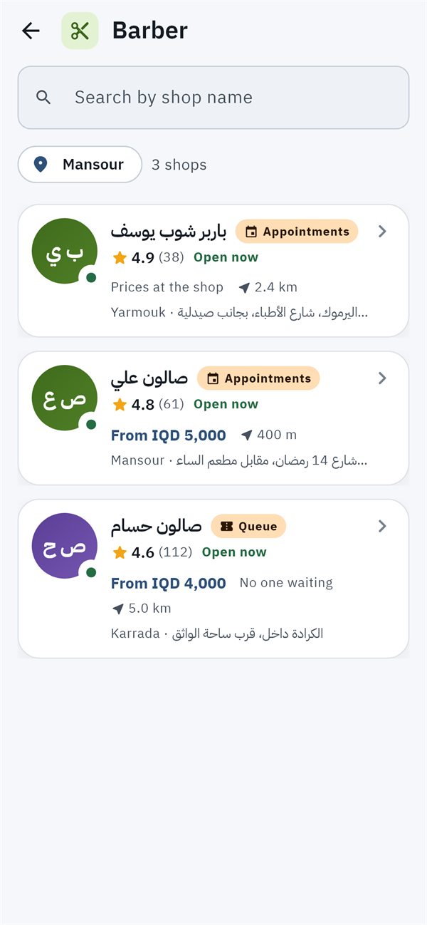 Shops you can book